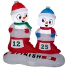 Outdoor Christmas Decorations Gemmy 4 Ft. H Airblown Snowman In Stocking Races-SM
