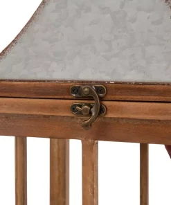 Indoor Christmas Decorations Glitzhome Brown Christmas Farmhouse Wood/Metal Lanterns (Set Of 2) -Christmas Tree Decorations Shop glitzhome christmas candles holders gh1107203555 76 1000