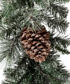 Christmas Greenery Glitzhome 9 Ft. L Pre-Lit Glittered Pine Cone Christmas Garland With Warm White LED Light -Christmas Tree Decorations Shop glitzhome christmas garland 2010300008 4f 1000