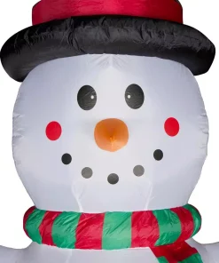 Outdoor Christmas Decorations Glitzhome 12 Ft. Lighted Inflatable Snowman With Welcome Decor -Christmas Tree Decorations Shop glitzhome christmas inflatables 1125004448 4f 1000