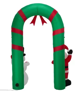 Outdoor Christmas Decorations Glitzhome 8 Ft. Inflatable Santa Snowman Gate Arch -Christmas Tree Decorations Shop glitzhome christmas inflatables 2005200001 4f 1000