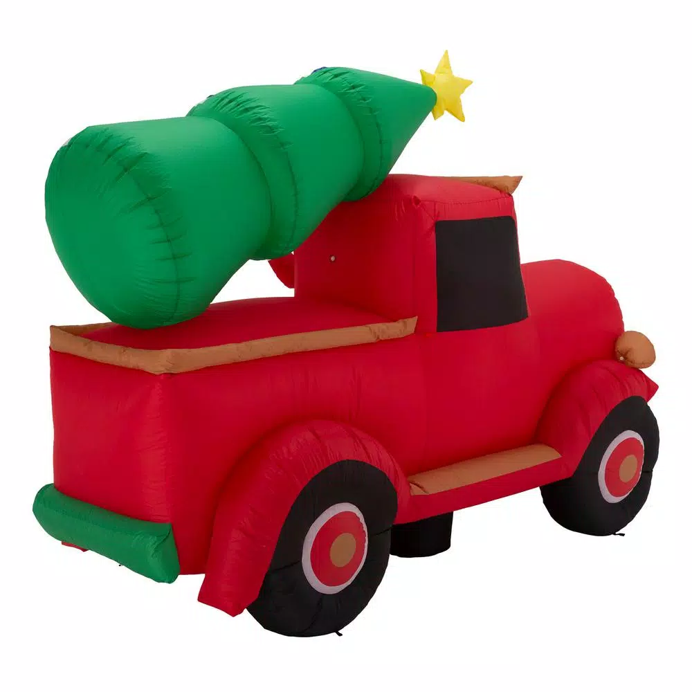 Outdoor Christmas Decorations Glitzhome 7 Ft. Santa Claus On Pick Up Truck Inflatable Decor 3 Outdoor Christmas Decorations Glitzhome 7 Ft. Santa Claus On Pick Up Truck Inflatable Decor - Image 3