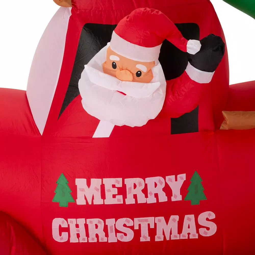 Outdoor Christmas Decorations Glitzhome 7 Ft. Santa Claus On Pick Up Truck Inflatable Decor 4 Outdoor Christmas Decorations Glitzhome 7 Ft. Santa Claus On Pick Up Truck Inflatable Decor - Image 4