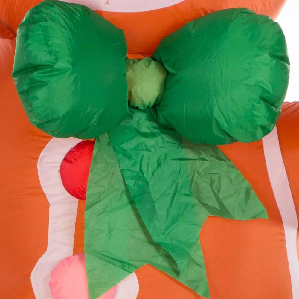 Outdoor Christmas Decorations Glitzhome 8 Ft. Lighted Inflatable Gingerbread Man Decor 4 Outdoor Christmas Decorations Glitzhome 8 Ft. Lighted Inflatable Gingerbread Man Decor - Image 4