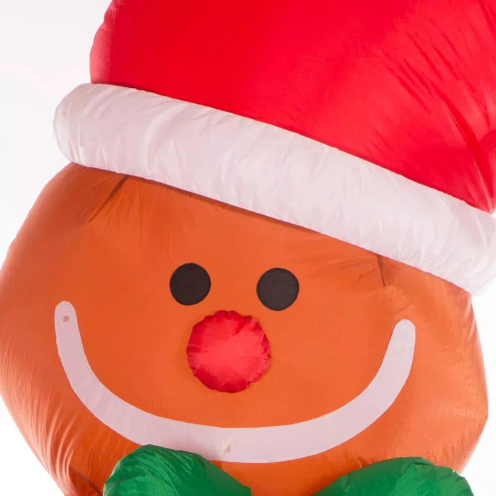 Outdoor Christmas Decorations Glitzhome 8 Ft. Lighted Inflatable Gingerbread Man Decor 3 Outdoor Christmas Decorations Glitzhome 8 Ft. Lighted Inflatable Gingerbread Man Decor - Image 3