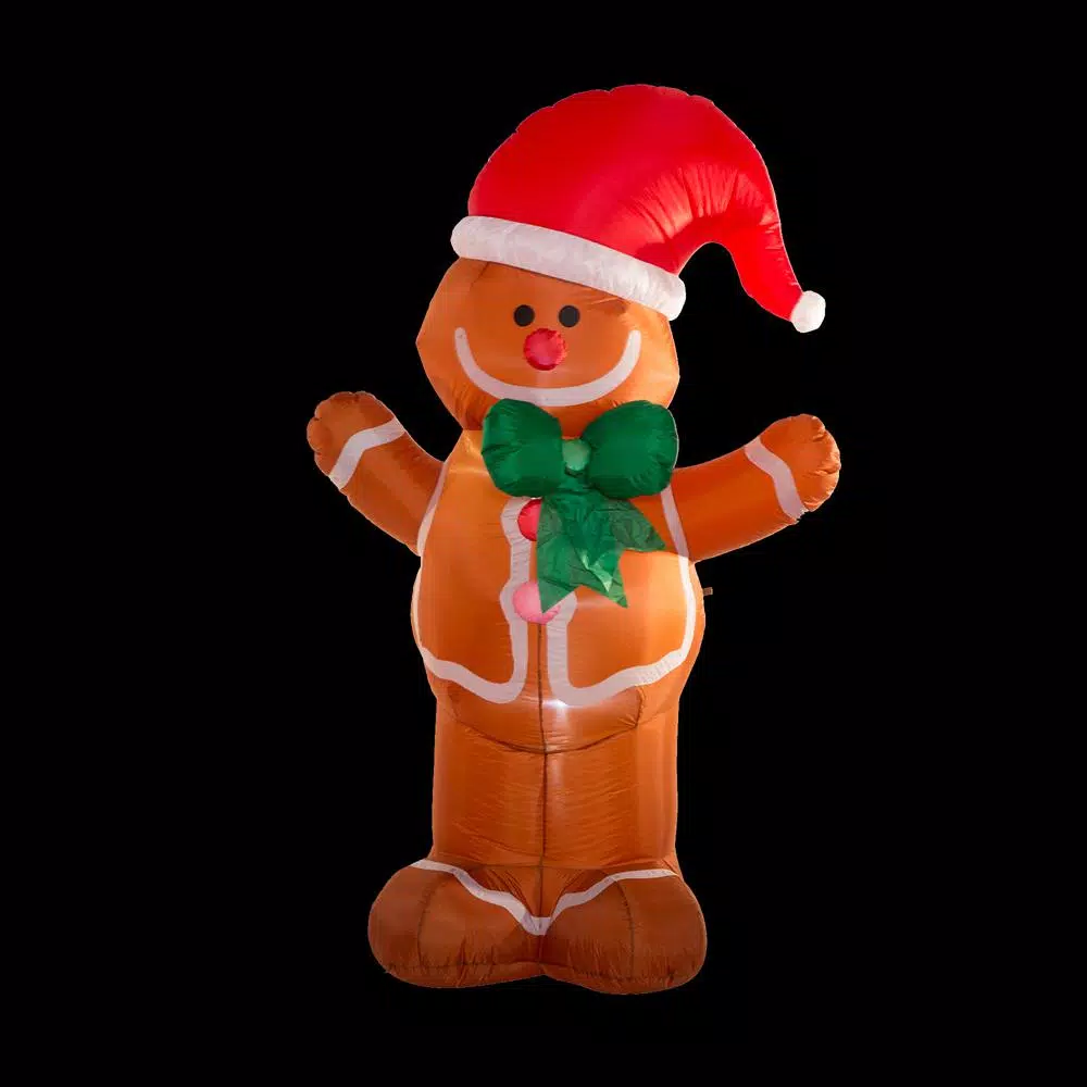 Outdoor Christmas Decorations Glitzhome 8 Ft. Lighted Inflatable Gingerbread Man Decor 1 Outdoor Christmas Decorations Glitzhome 8 Ft. Lighted Inflatable Gingerbread Man Decor
