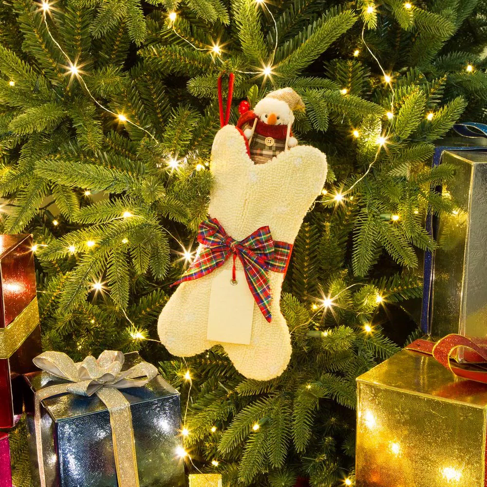 Indoor Christmas Decorations Glitzhome 12.5 In. Hooked Christmas Decor Stocking With Bone Shape 6 Indoor Christmas Decorations Glitzhome 12.5 In. Hooked Christmas Decor Stocking With Bone Shape - Image 6