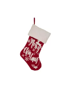 Indoor Christmas Decorations Glitzhome 21 In. H Fabric Stocking, In. Merry Christmas In
