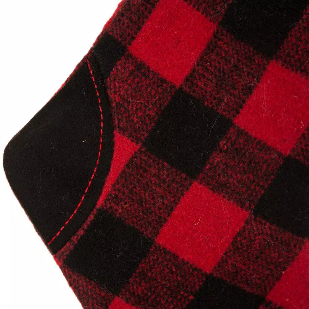 Indoor Christmas Decorations Glitzhome 21 In. H Black/Red Polyester Fur Buffalo Plaid Christmas Stocking 3 Indoor Christmas Decorations Glitzhome 21 In. H Black/Red Polyester Fur Buffalo Plaid Christmas Stocking - Image 3