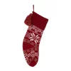Indoor Christmas Decorations Glitzhome 24 In.H Knited Acrylic Christmas Stocking With Snowflake
