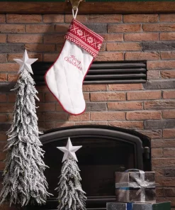 Indoor Christmas Decorations Glitzhome 21 In. L White Fleece Christmas Stocking – Merry Christmas -Christmas Tree Decorations Shop glitzhome christmas stockings 1113203048 31 1000