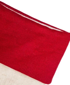 Indoor Christmas Decorations Glitzhome 21 In. L LED Embroidered Linen Christmas Stocking – Reindeer -Christmas Tree Decorations Shop glitzhome christmas stockings 1113203055 1f 1000