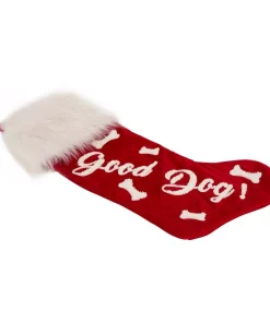 Indoor Christmas Decorations Glitzhome 22 In. L Velvet Christmas Stocking With Plush Cuff- Good Dog -Christmas Tree Decorations Shop glitzhome christmas stockings 1113203057 1f 1000