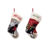 Indoor Christmas Decorations Glitzhome 21 In. Polyester And Acrylic Hooked Cat And Dog Stocking (2-Pack)
