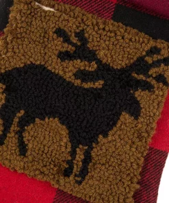 Indoor Christmas Decorations Glitzhome 19 In. Acrylic Plaid Stocking With Rug Hooked Reindeer And Bear (Set Of 2) -Christmas Tree Decorations Shop glitzhome christmas stockings 2004700018 44 1000