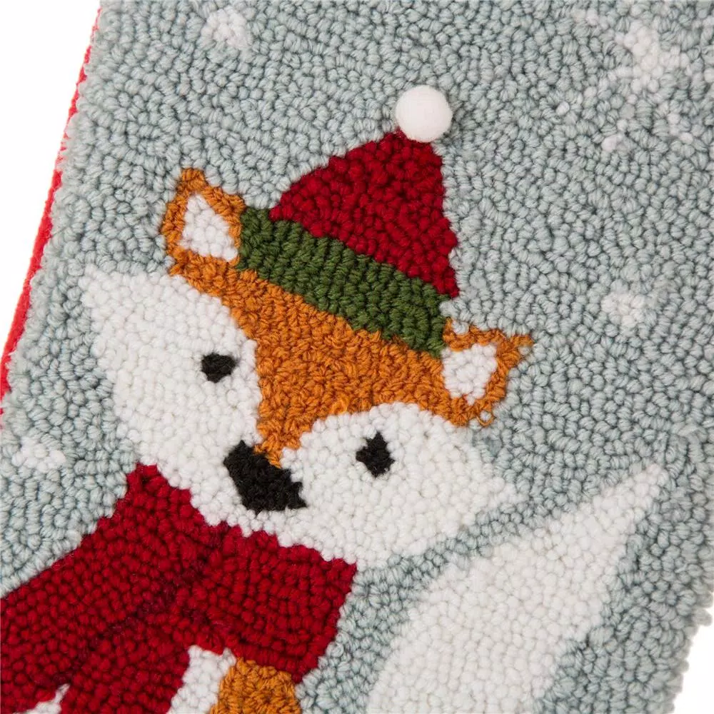 Indoor Christmas Decorations Glitzhome 19 In. Polyester Fox Hooked Stocking (2-Pack) 5 Indoor Christmas Decorations Glitzhome 19 In. Polyester Fox Hooked Stocking (2-Pack) - Image 5