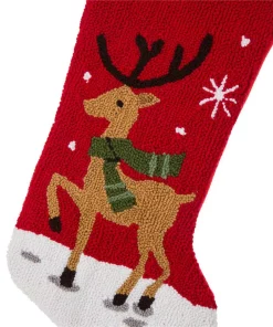 Indoor Christmas Decorations Glitzhome 20 In. H Polyester And Acrylic Reindeer Hooked Stocking (2-Pack) -Christmas Tree Decorations Shop glitzhome christmas stockings 2004700052 44 1000