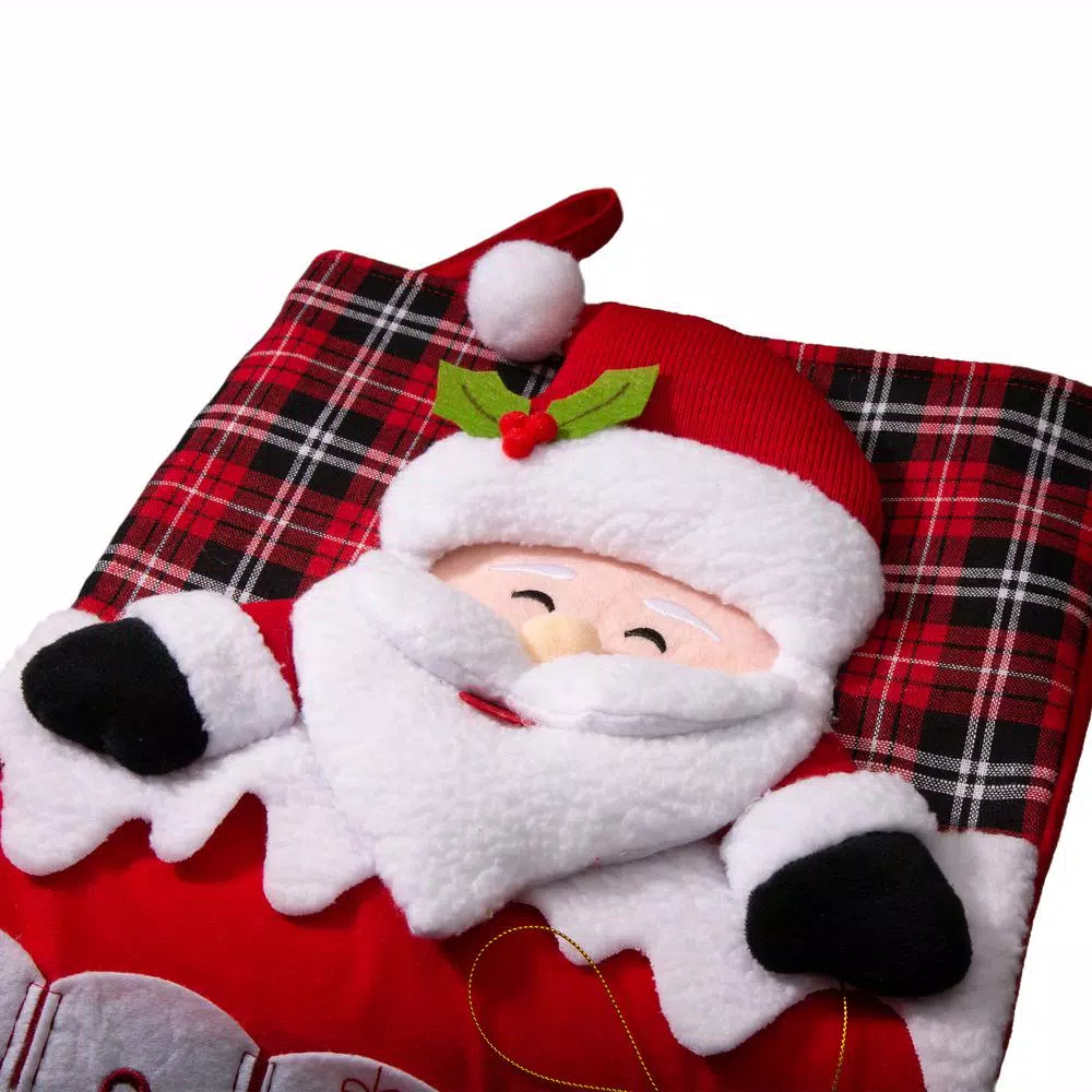 Indoor Christmas Decorations Glitzhome 36 In. H Felt 3D Polyester Oversized Count Down Santa Stocking 3 Indoor Christmas Decorations Glitzhome 36 In. H Felt 3D Polyester Oversized Count Down Santa Stocking - Image 3