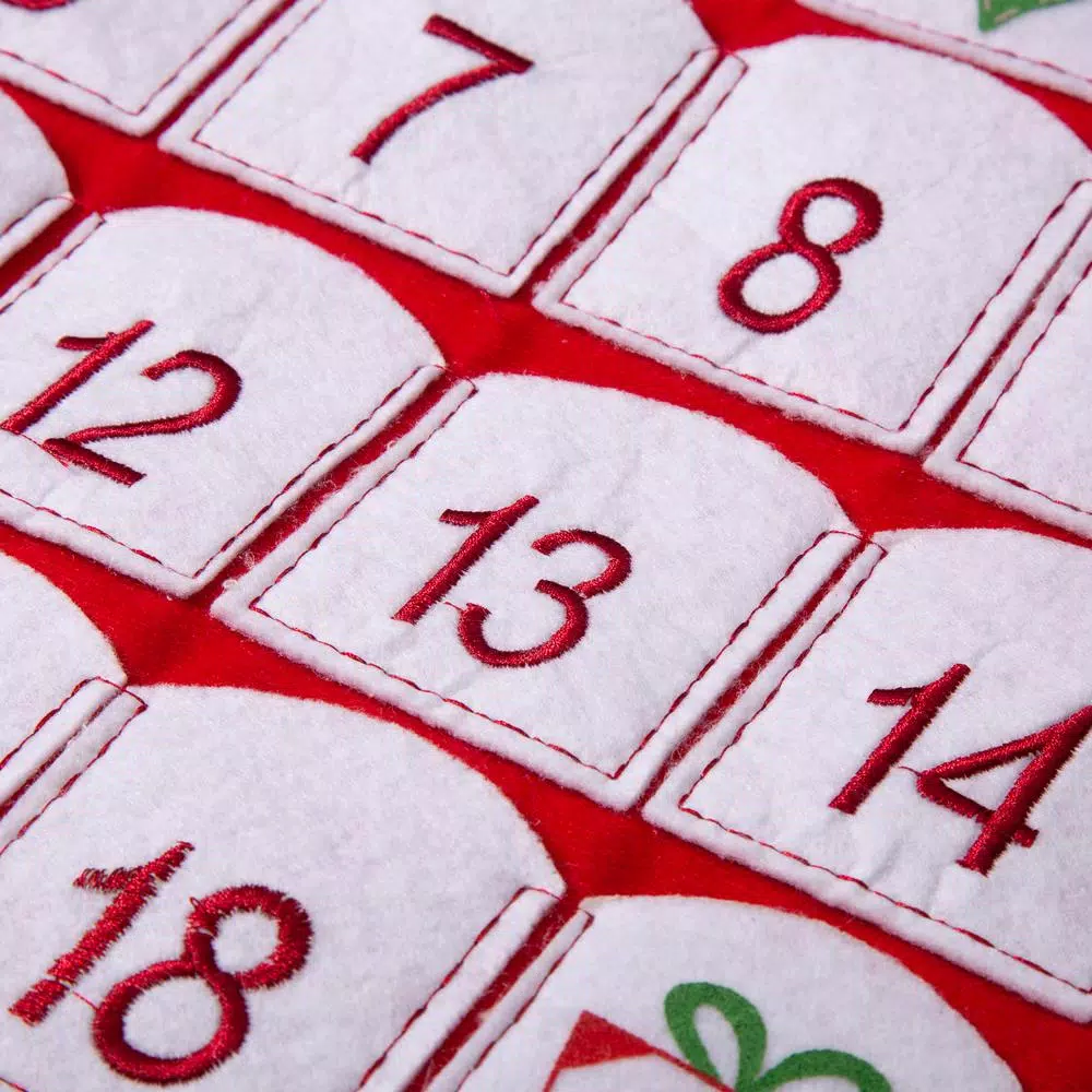 Indoor Christmas Decorations Glitzhome 36 In. H Felt 3D Polyester Oversized Count Down Santa Stocking 2 Indoor Christmas Decorations Glitzhome 36 In. H Felt 3D Polyester Oversized Count Down Santa Stocking - Image 2