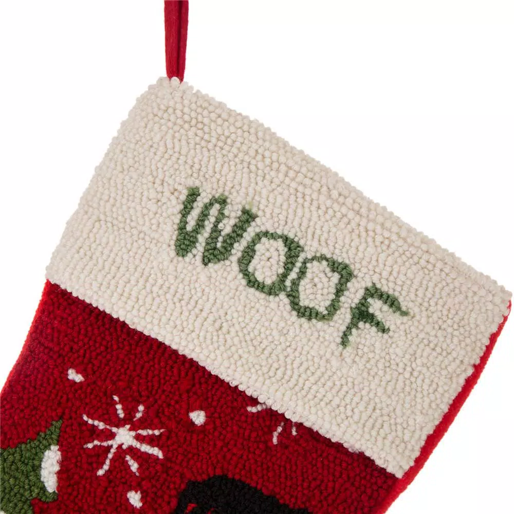 Indoor Christmas Decorations Glitzhome 20 In. Acrylic/Polyester Hooked Dog Stocking (2-Pack) 4 Indoor Christmas Decorations Glitzhome 20 In. Acrylic/Polyester Hooked Dog Stocking (2-Pack) - Image 4
