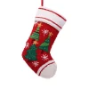 Indoor Christmas Decorations Glitzhome 19 In. Polyester/Acrylic Hooked Christmas Stocking With Christmas Tree