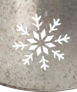 Christmas Tree Decorations Glitzhome 21.65 In. D Snowflake Diecut Metal Tree Collar With Light String (KD) -Christmas Tree Decorations Shop glitzhome christmas tree skirts collars 1106203435 1f 1000