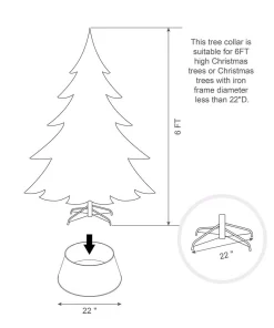 Christmas Tree Decorations Glitzhome 21.65 In. D Snowflake Diecut Metal Tree Collar With Light String (KD) -Christmas Tree Decorations Shop glitzhome christmas tree skirts collars 1106203435 4f 1000