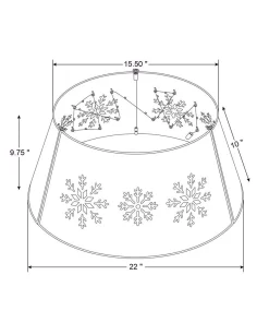 Christmas Tree Decorations Glitzhome 21.65 In. D Snowflake Diecut Metal Tree Collar With Light String (KD) -Christmas Tree Decorations Shop glitzhome christmas tree skirts collars 1106203435 76 1000