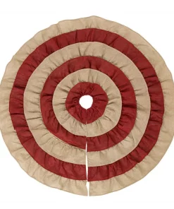 Christmas Tree Decorations Glitzhome 48 In. D Christmas Faux Burlap Tree Skirt