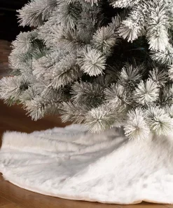 Christmas Tree Decorations Glitzhome 48 In. D White Plush Christmas Tree Skirt -Christmas Tree Decorations Shop glitzhome christmas tree skirts collars 1113202574 44 1000