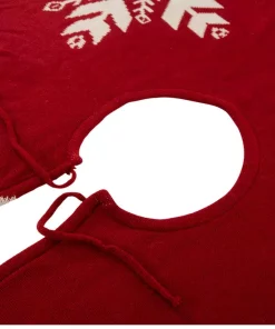 Christmas Tree Decorations Glitzhome 48 In. D Knitted Christmas Tree Skirt In Snowflake -Christmas Tree Decorations Shop glitzhome christmas tree skirts collars 1113202620 4f 1000