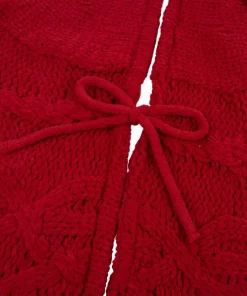 Christmas Tree Decorations Glitzhome 52 In. D Knitted Polyester Red Christmas Tree Skirt -Christmas Tree Decorations Shop glitzhome christmas tree skirts collars 1113203191 4f 1000