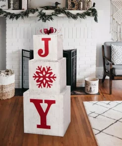 Outdoor Christmas Decorations Glitzhome 31.89 In. H Wooden Block Wording Porch Sign – JOY -Christmas Tree Decorations Shop glitzhome christmas yard decorations 1103203410 31 1000