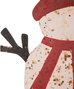 Outdoor Christmas Decorations Glitzhome 29.92 In. H Rusty Metal Snowman Family Yard Stake Or Standing Decor Or Wall Decor -Christmas Tree Decorations Shop glitzhome christmas yard decorations 1103203440 1f 1000