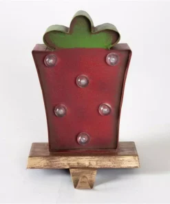 Indoor Christmas Decorations Glitzhome 8.48 In. H Marquee LED Gift Box Stocking Holder -Christmas Tree Decorations Shop glitzhome stocking holders 1107001917 4f 1000