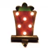 Indoor Christmas Decorations Glitzhome 8.48 In. H Marquee LED Gift Box Stocking Holder
