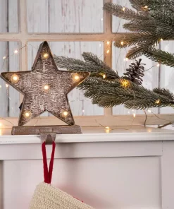 Indoor Christmas Decorations Glitzhome 7.5 In. H Marquee LED Lighted Christmas Stocking Holder Star 17 Indoor Christmas Decorations Glitzhome 7.5 In. H Marquee LED Lighted Christmas Stocking Holder Star -Christmas Tree Decorations Shop glitzhome stocking holders 1124202577 31 1000