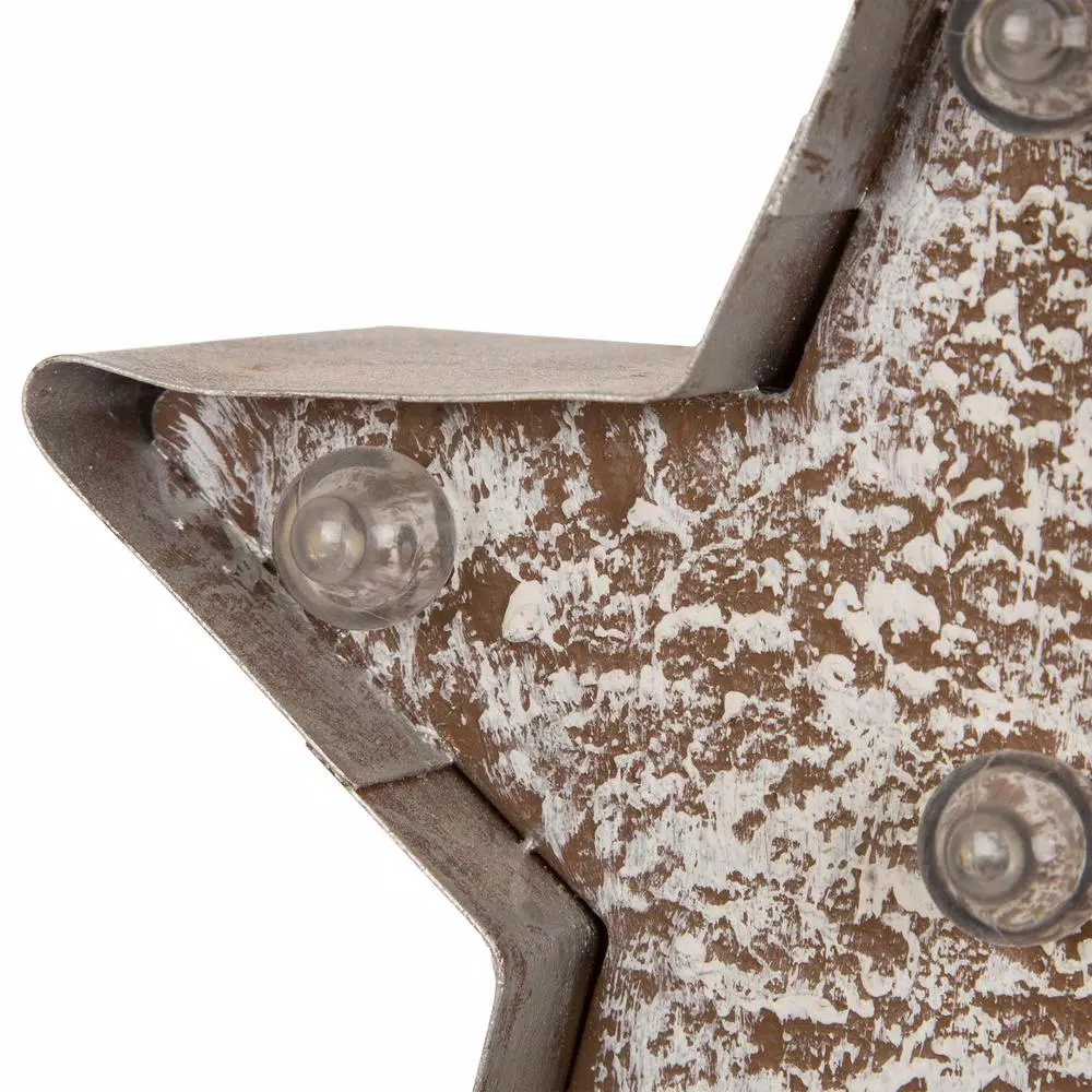 Indoor Christmas Decorations Glitzhome 7.5 In. H Marquee LED Lighted Christmas Stocking Holder Star 3 Indoor Christmas Decorations Glitzhome 7.5 In. H Marquee LED Lighted Christmas Stocking Holder Star - Image 3