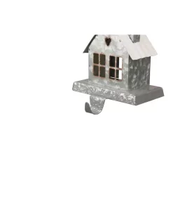 Indoor Christmas Decorations Glitzhome 6.00 In. H Galvanized House Stocking Holder -Christmas Tree Decorations Shop glitzhome stocking holders 1124203415 44 1000
