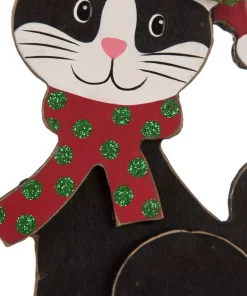 Indoor Christmas Decorations Glitzhome 5.00 In. L X 3.82 In. W X 7.76 In. H Wooden/Metal Cat And Dog Stocking Holder Set Of 2 -Christmas Tree Decorations Shop glitzhome stocking holders 2005000007 1f 1000