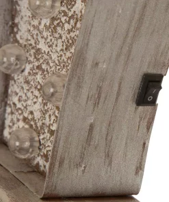 Indoor Christmas Decorations Glitzhome 7.50 In. H Marquee LED Wooden/Metal Giftbox Stocking Holder -Christmas Tree Decorations Shop glitzhome stocking holders gh1124202578 1f 1000