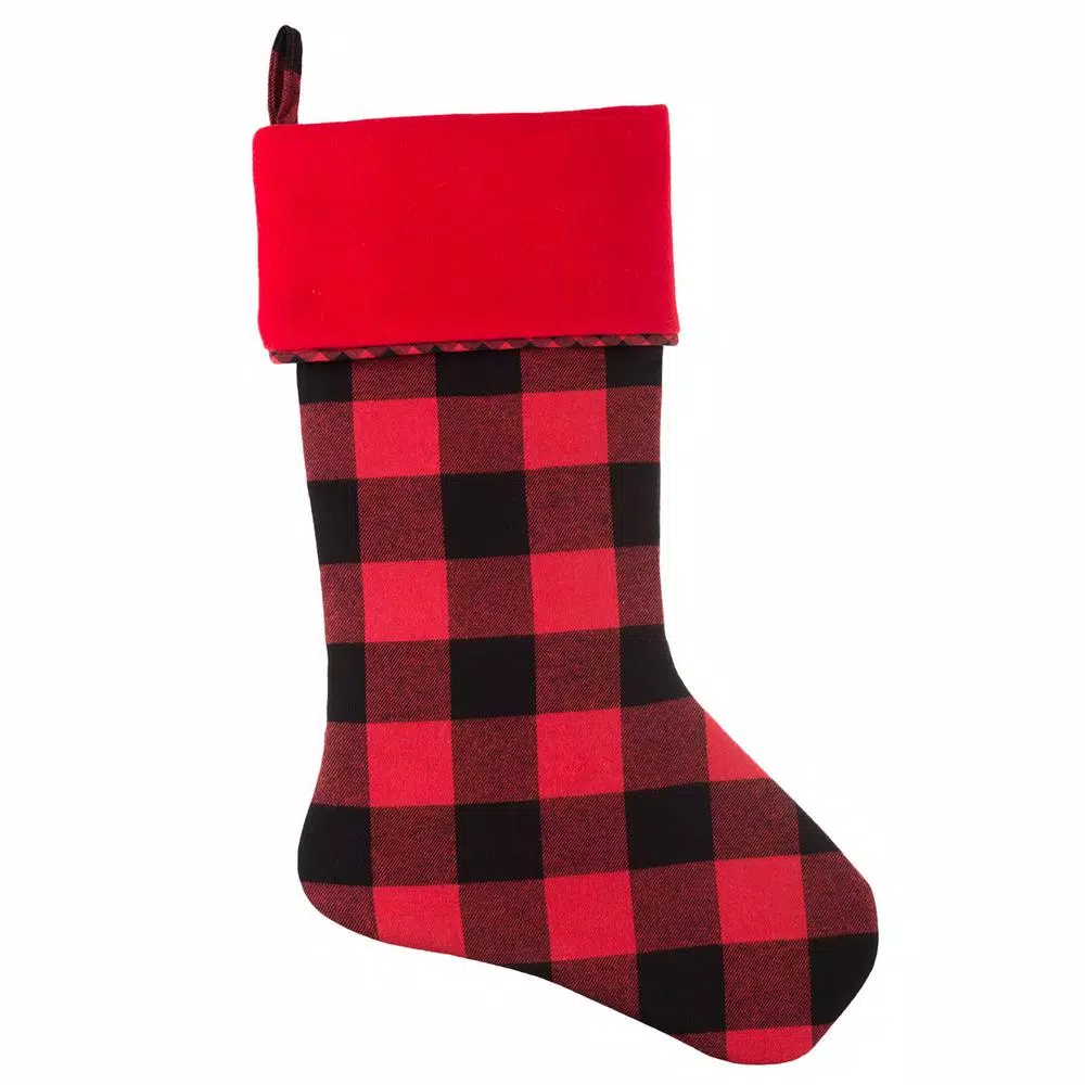 Indoor Christmas Decorations Haute Decor HangRight 18.7 In. Red And White Polyester Buffalo Check Stocking (2-Pack) 1 Indoor Christmas Decorations Haute Decor HangRight 18.7 In. Red And White Polyester Buffalo Check Stocking (2-Pack)