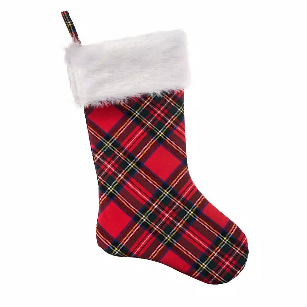 Indoor Christmas Decorations Haute Decor HangRight 18.7 In. Polyester Plaid Stocking (4-Pack) 1 Indoor Christmas Decorations Haute Decor HangRight 18.7 In. Polyester Plaid Stocking (4-Pack)
