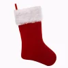 Indoor Christmas Decorations Haute Decor HangRight 18.7 In. Red And White Polyester Premium Stocking (4-Pack)