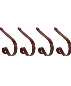 Indoor Christmas Decorations Haute Decor Original MantleClip Rustic Brown Stocking Holder (4-Pack)