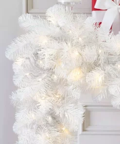 Christmas Greenery Home Accents Holiday 9 Ft. Uptown Pre-Lit LED Artificial Christmas Garland With 180 Tips And 100 Warm White Micro Dot Lights -Christmas Tree Decorations Shop home accents holiday christmas garland gt90m2o71l01 1d 1000