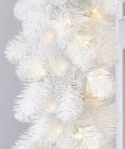 Christmas Greenery Home Accents Holiday 9 Ft. Uptown Pre-Lit LED Artificial Christmas Garland With 180 Tips And 100 Warm White Micro Dot Lights -Christmas Tree Decorations Shop home accents holiday christmas garland gt90m2o71l01 66 1000