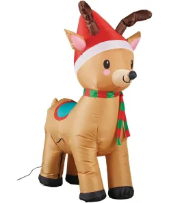 Outdoor Christmas Decorations Home Accents Holiday 3.5 Ft. Pre-Lit Airblown Inflatable Reindeer -Christmas Tree Decorations Shop home accents holiday christmas inflatables 11161 d4 1000