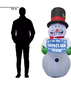 Outdoor Christmas Decorations Home Accents Holiday 6 Ft. Pre-Lit Life Size Airblown Inflatable Shivering Snowman -Christmas Tree Decorations Shop home accents holiday christmas inflatables 114382 40 1000