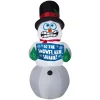 Outdoor Christmas Decorations Home Accents Holiday 6 Ft. Pre-Lit Life Size Airblown Inflatable Shivering Snowman